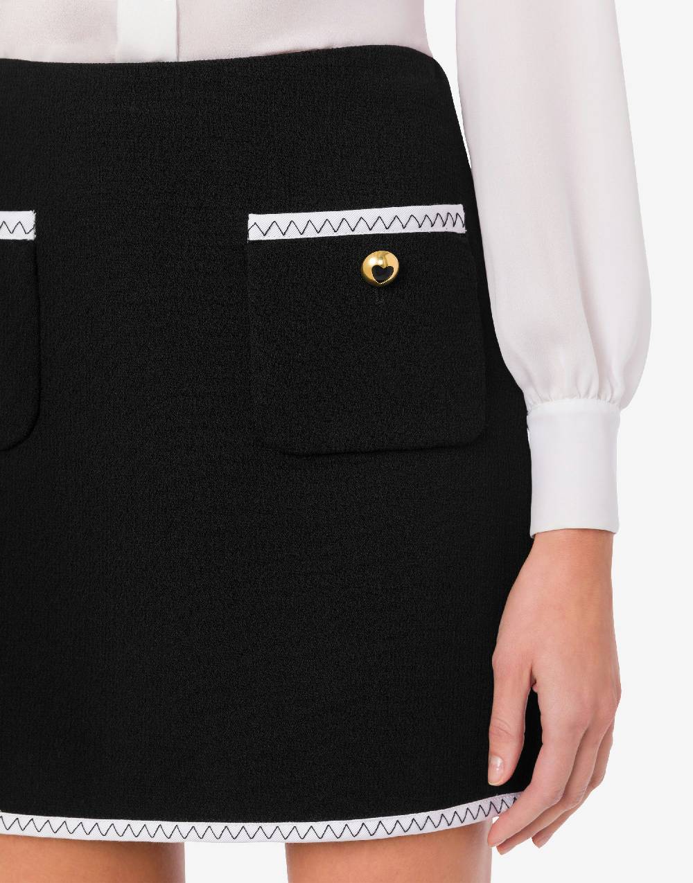 Love Moschino Minigonna Gold Heart Buttons Online