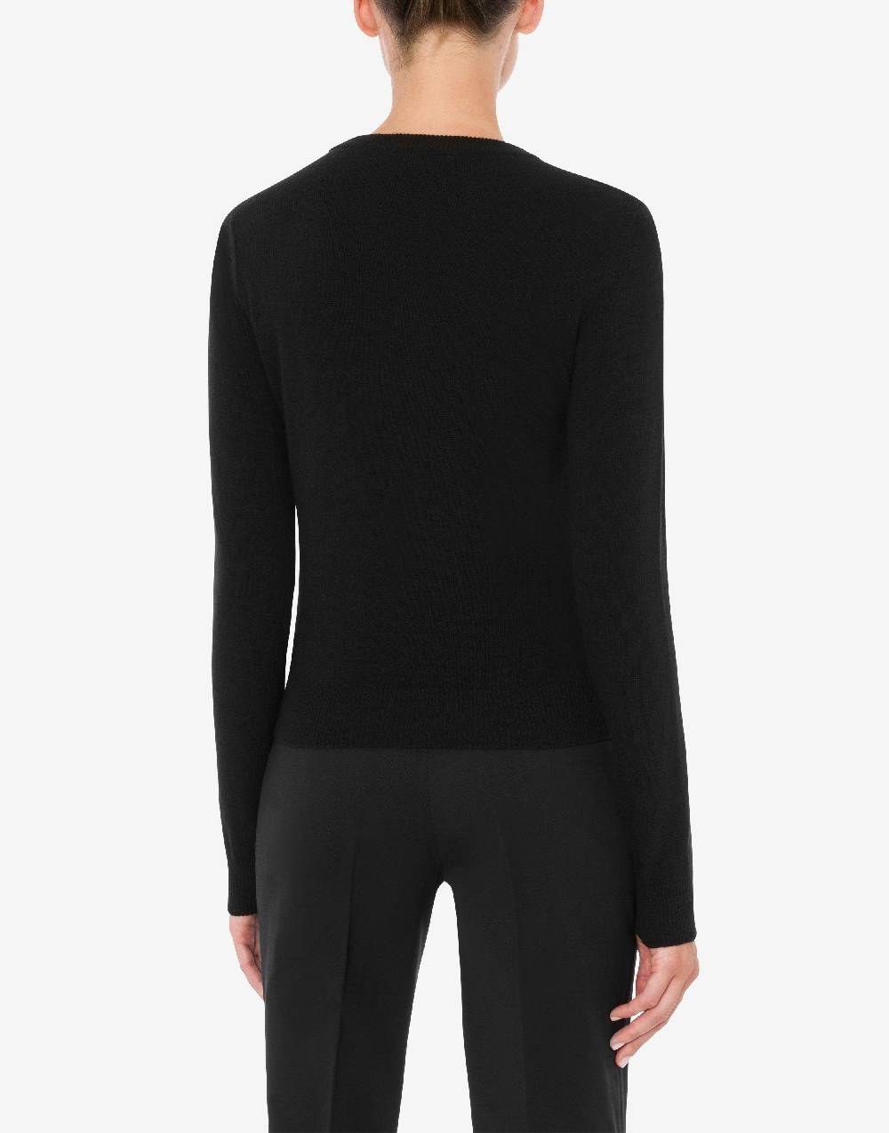 Love Moschino Pullover in lana e cashmere Red Heart Nuovo