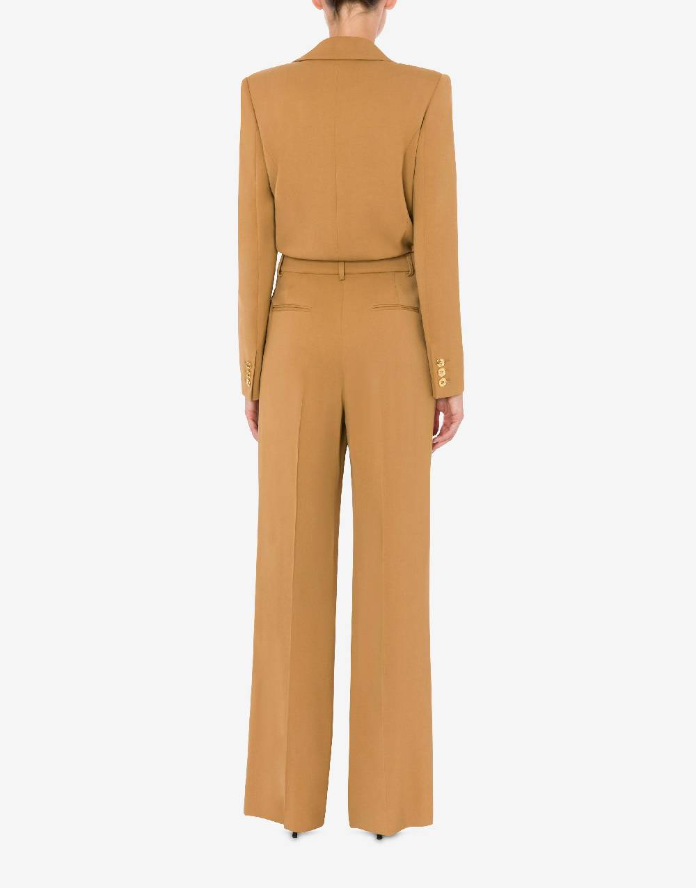 Love Moschino Tuta in diagonale di viscosa stretch Gold Buttons Qualità