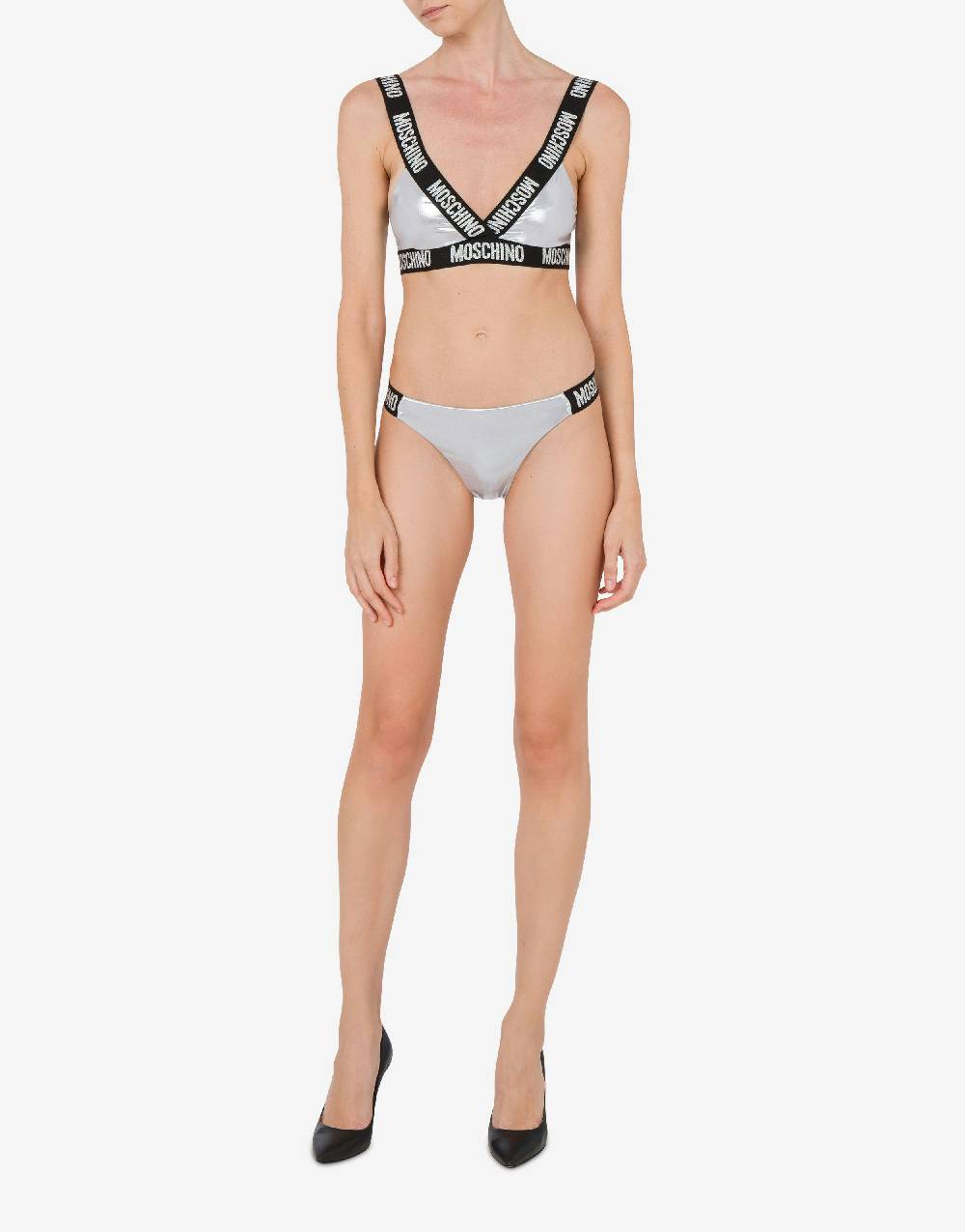 Love Moschino Top bikini Shiny & Silver Negozi Online