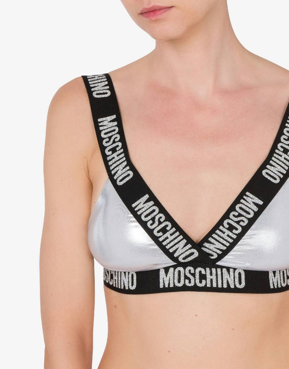 Love Moschino Top bikini Shiny & Silver Negozi Online