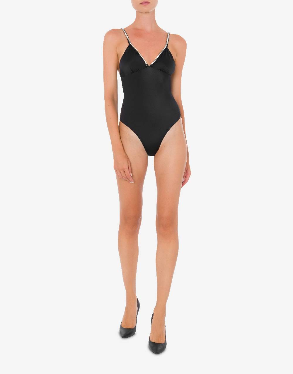 Love Moschino Costume intero Shiny Silver Logo Shopping Online