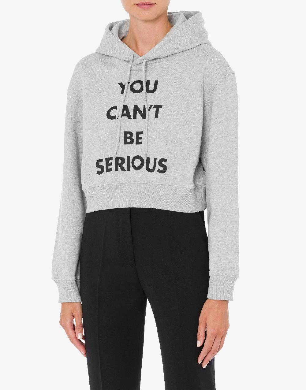 Love Moschino Felpa con cappuccio You Can't Be Serious Prezzo Ridotto