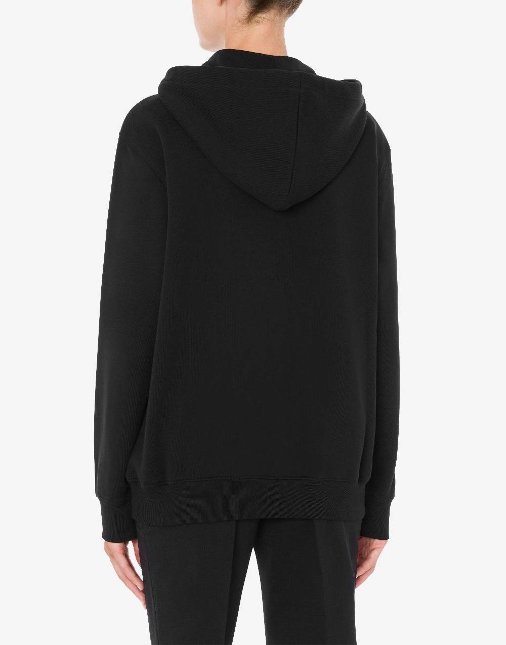 Love Moschino Felpa con cappuccio e zip Drawn Teddy Bear Presa