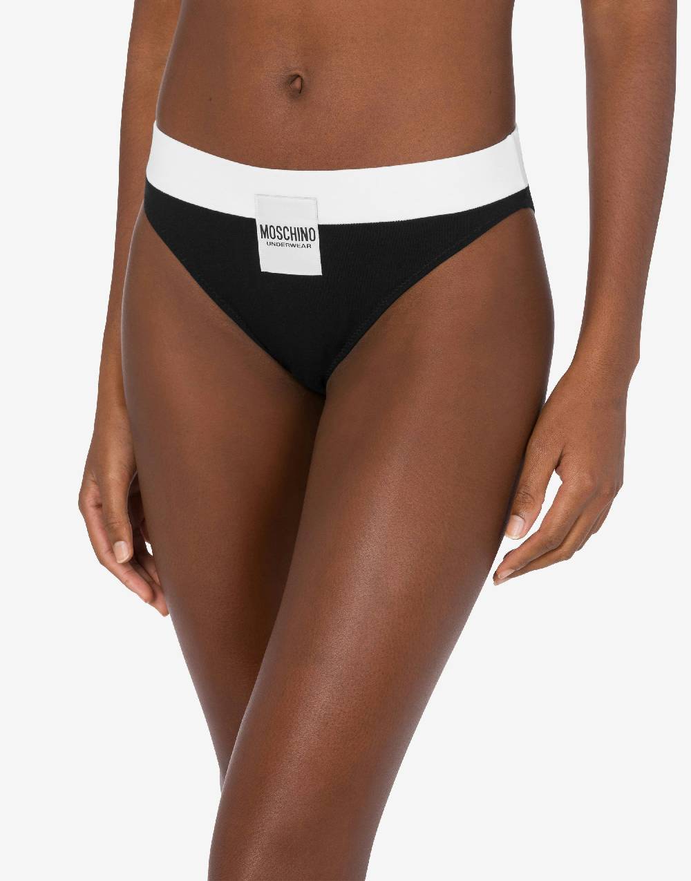 Love Moschino Slip in comfort jersey Logo Label In Vendita
