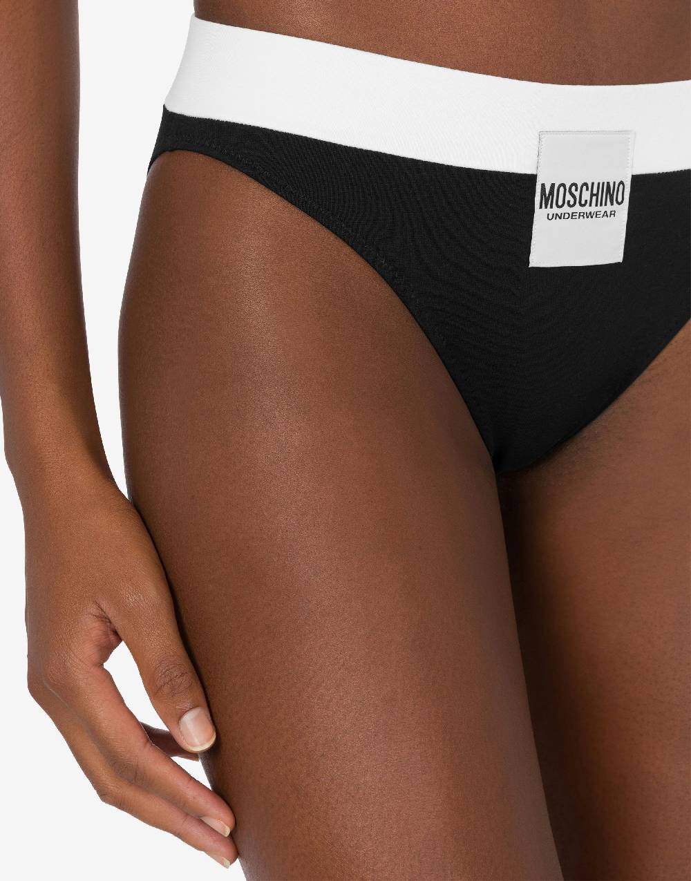 Love Moschino Slip in comfort jersey Logo Label In Vendita