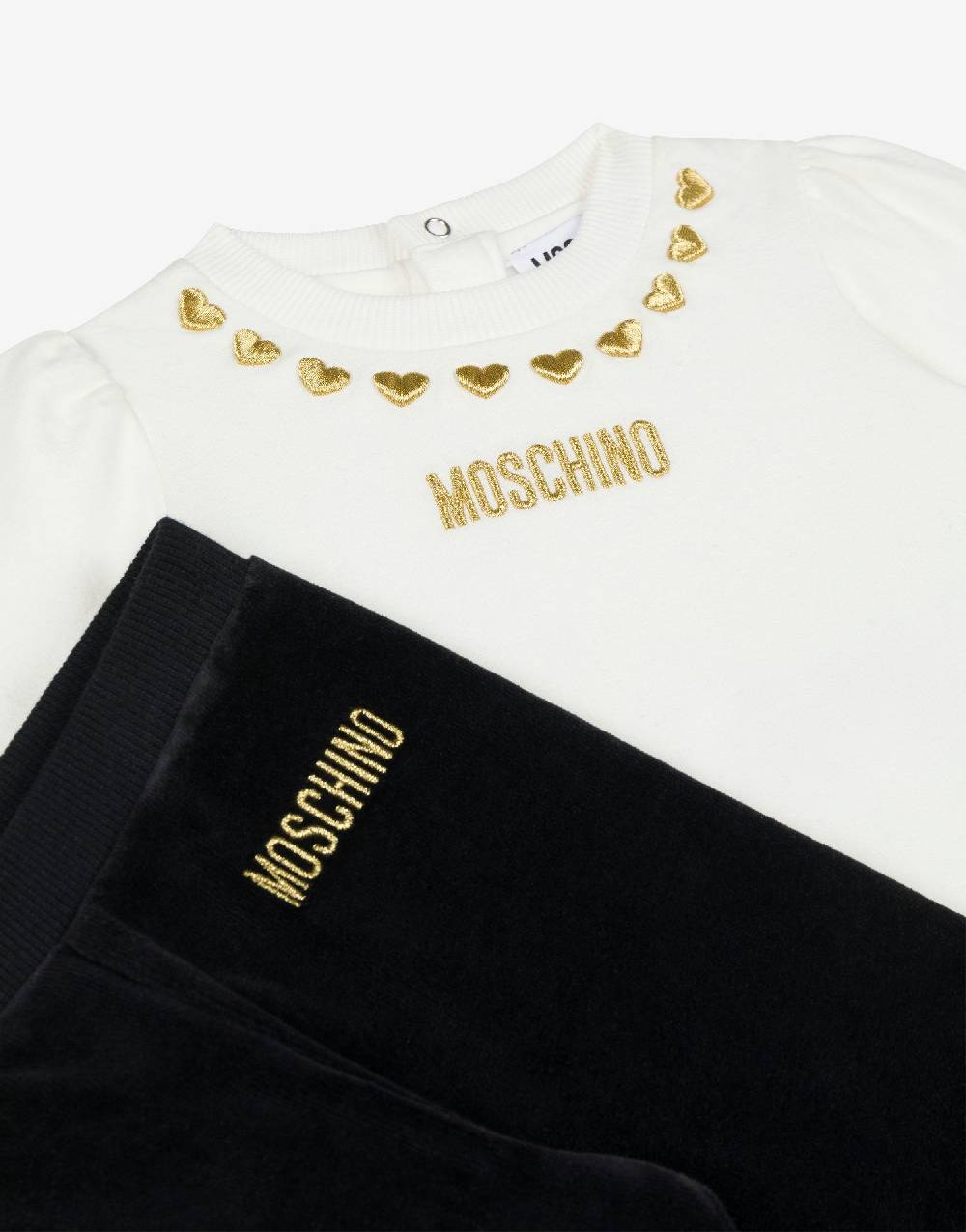 Love Moschino Completo tuta in felpa Gold Hearts Promozione