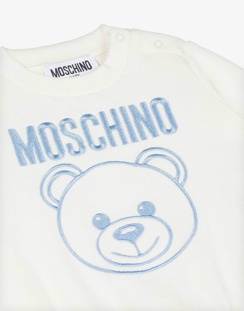 Love Moschino Felpa in cotone Teddy Embroidery Acquista Ora