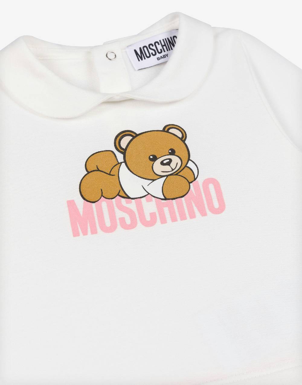Love Moschino Tutina in cotone organico Teddy Logo Affare Del Giorno