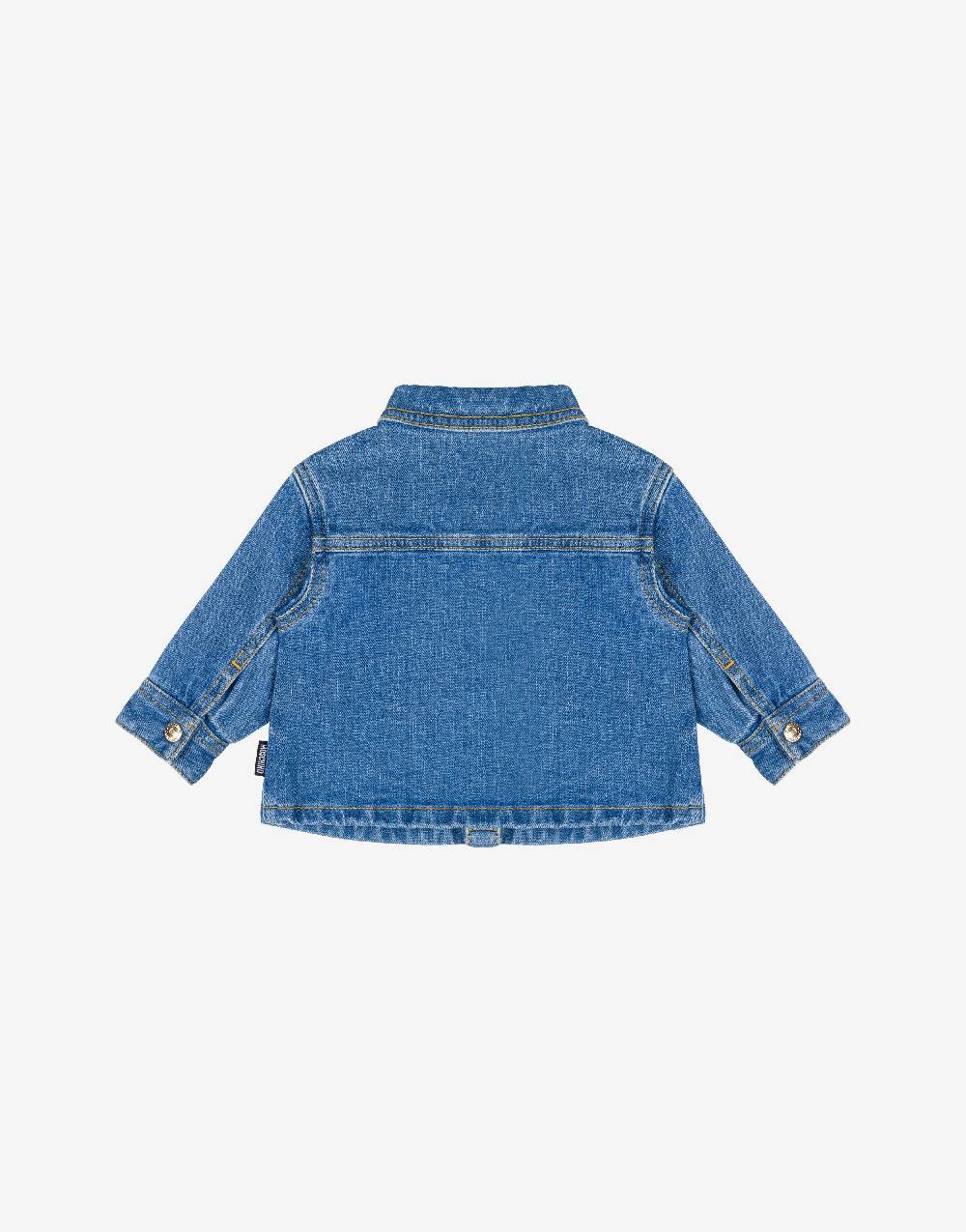 Love Moschino Camicia in denim stretch Teddy Patch Online