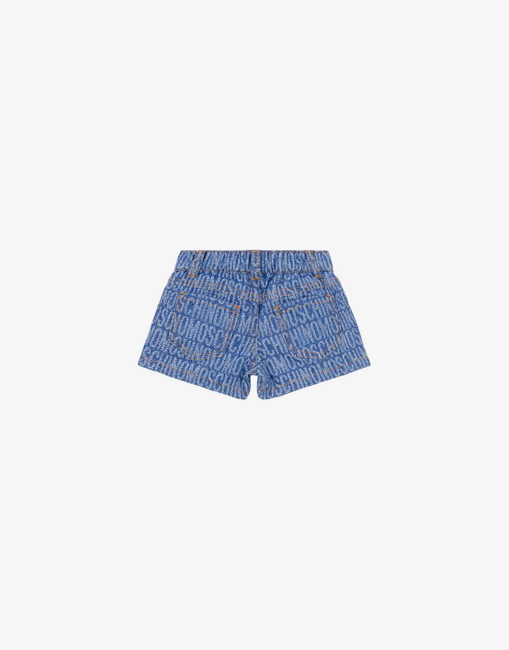 Love Moschino Short in denim Allover Logo 2025
