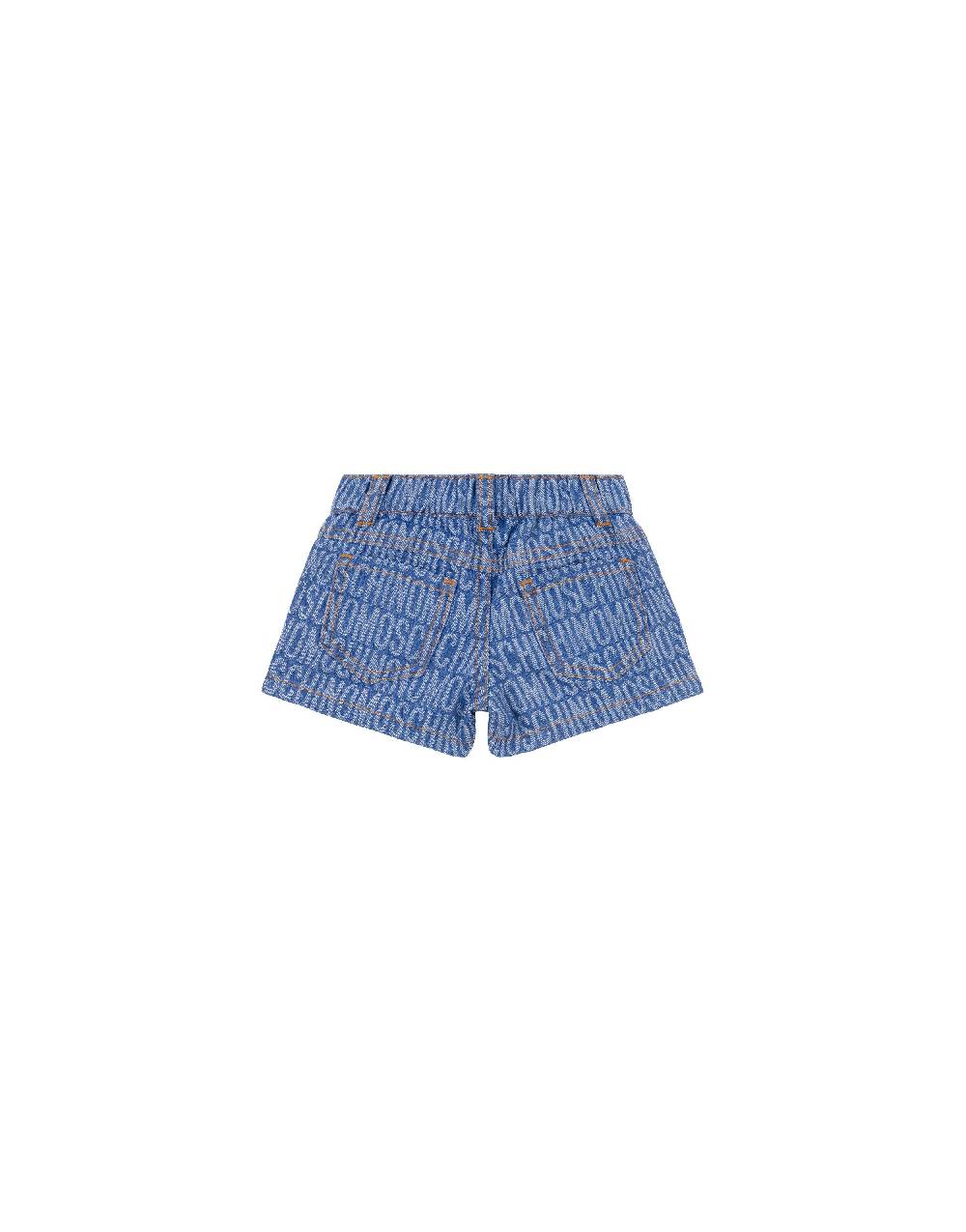 Love Moschino Short in denim Allover Logo 2025