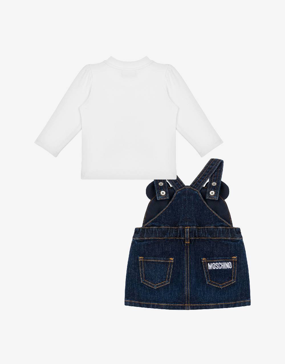 Love Moschino Completo t-shirt e gonna salopette Moschino Teddy Bear Vendita