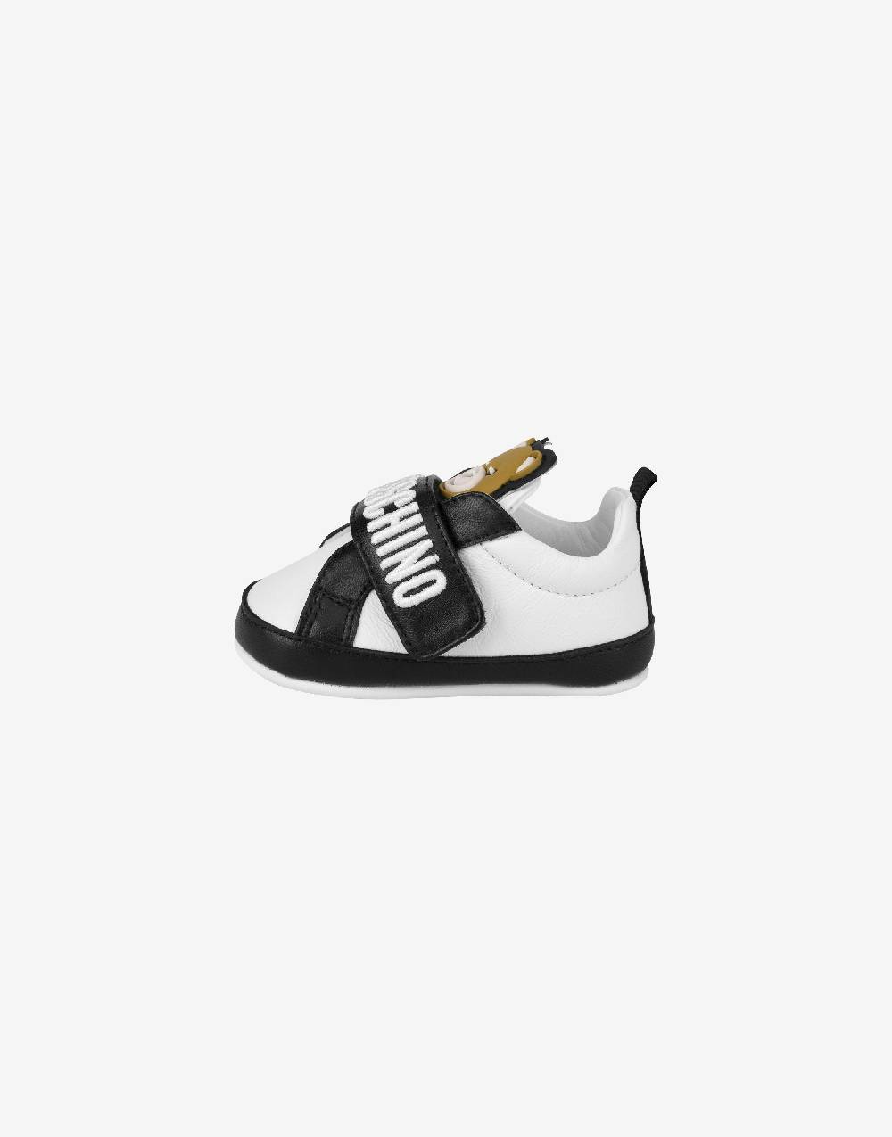 Love Moschino Sneakers in nappa Teddy Patch Spedizione Gratuita