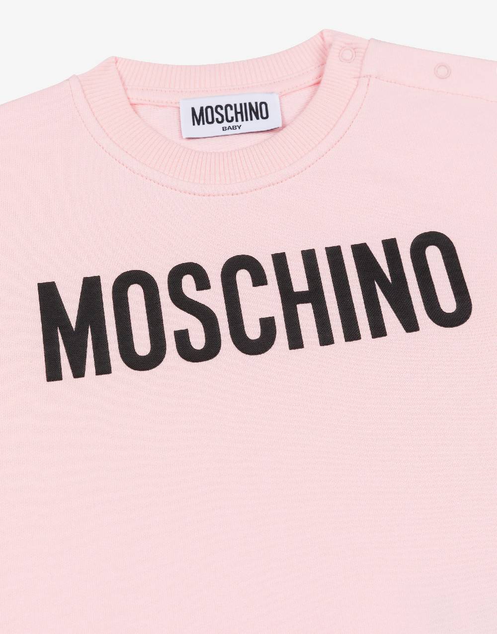 Love Moschino Felpa in cotone Logo Print In Vendita
