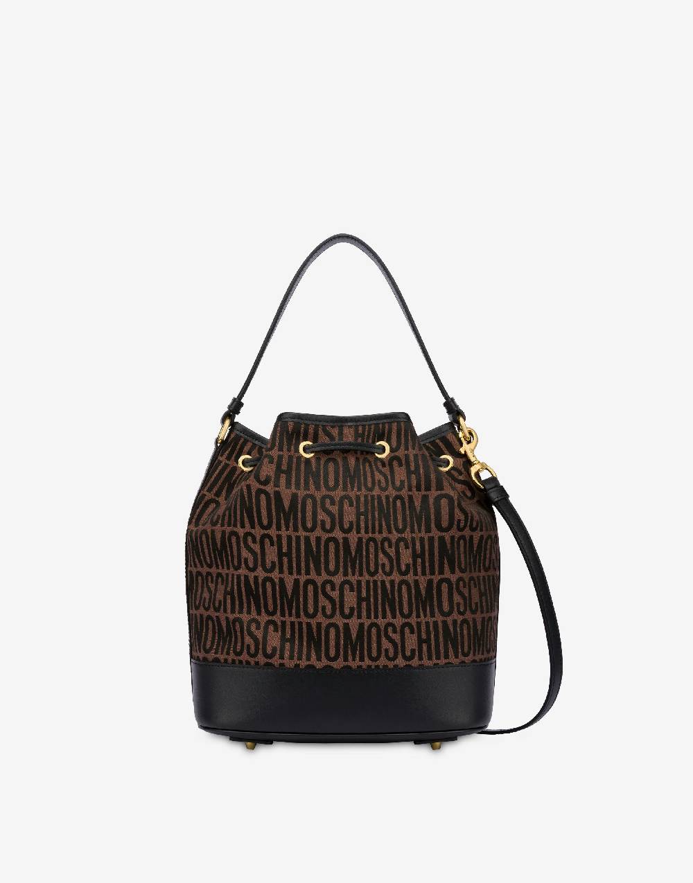 Love Moschino Borsa a secchiello in nylon Allover Logo Pezzi Unici