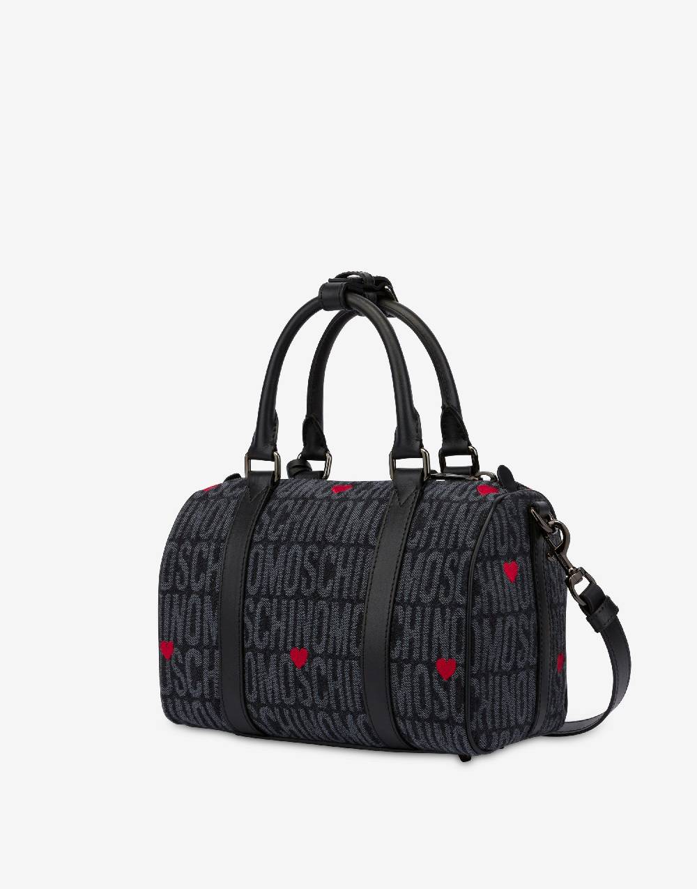 Love Moschino Borsa a bauletto con cuori Allover Logo Consegna Veloce