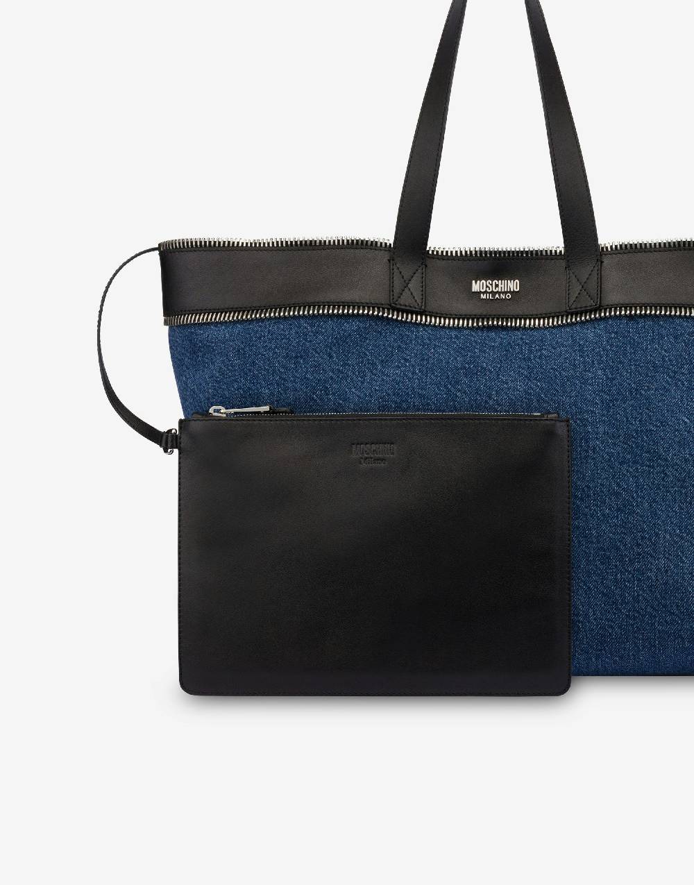 Love Moschino Shopper in denim Moschino Rider Economico