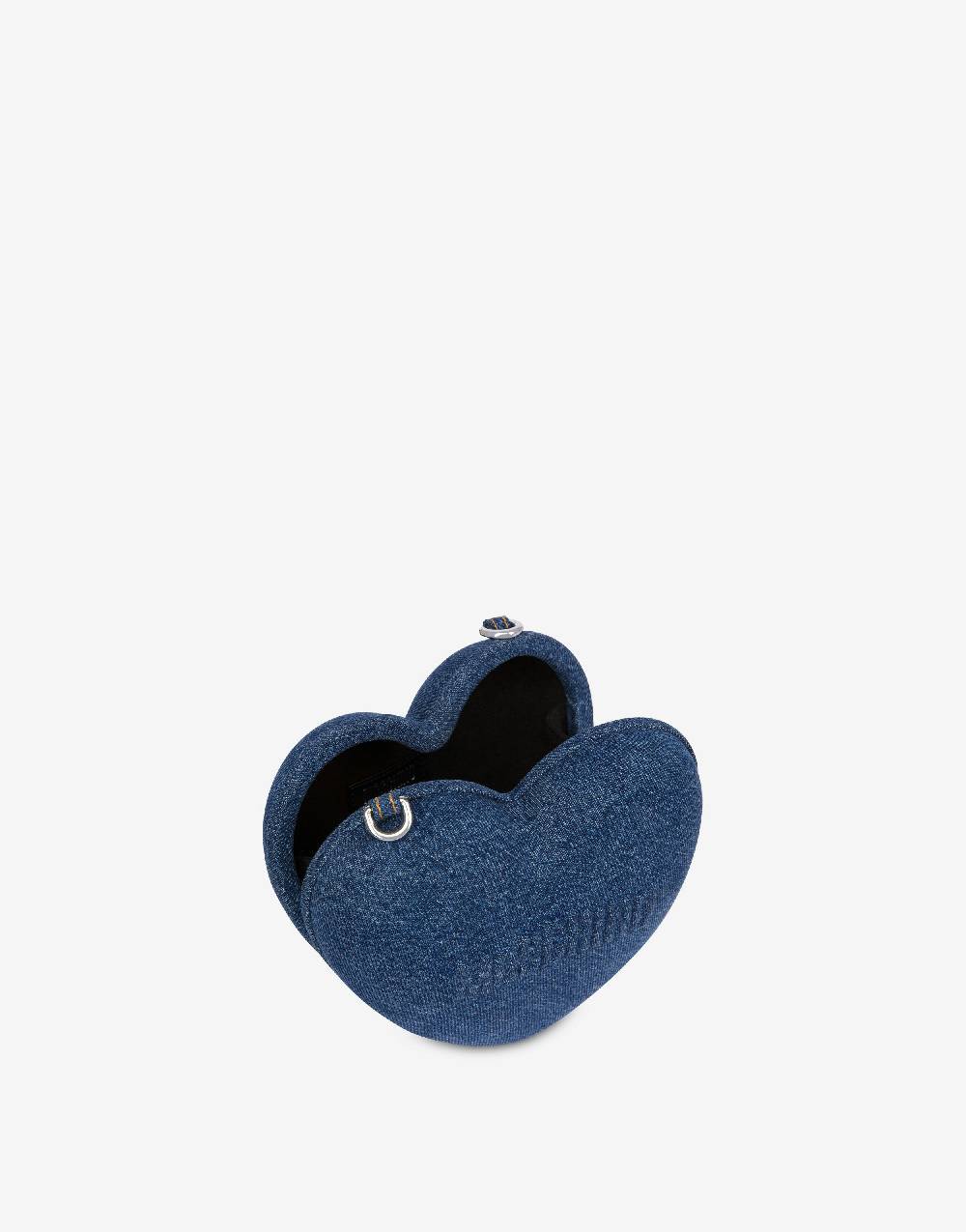 Love Moschino Moschino Heartbeat bag in denim con logo Vendite Flash