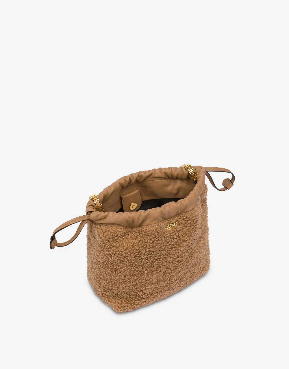 Love Moschino Borsa a secchiello Mini Lettering Vendita Economica