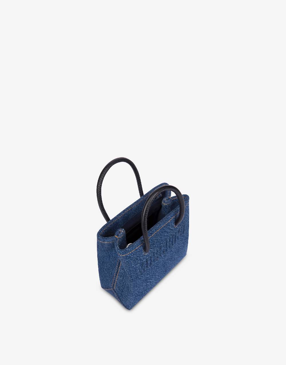 Love Moschino Mini borsa in denim con logo Negozio