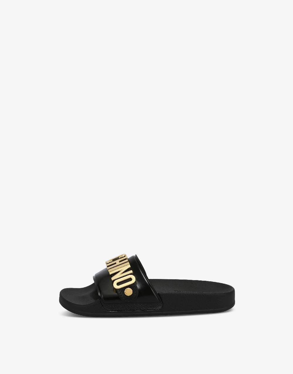 Love Moschino Slide sandal in PVC con logo Lettering Shopping Online