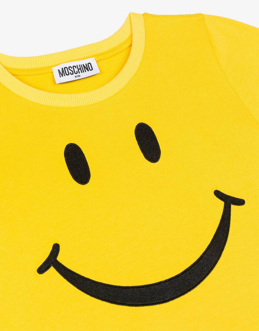 Love Moschino T-shirt in jersey Smiley® Embroidery Offerte giornaliere