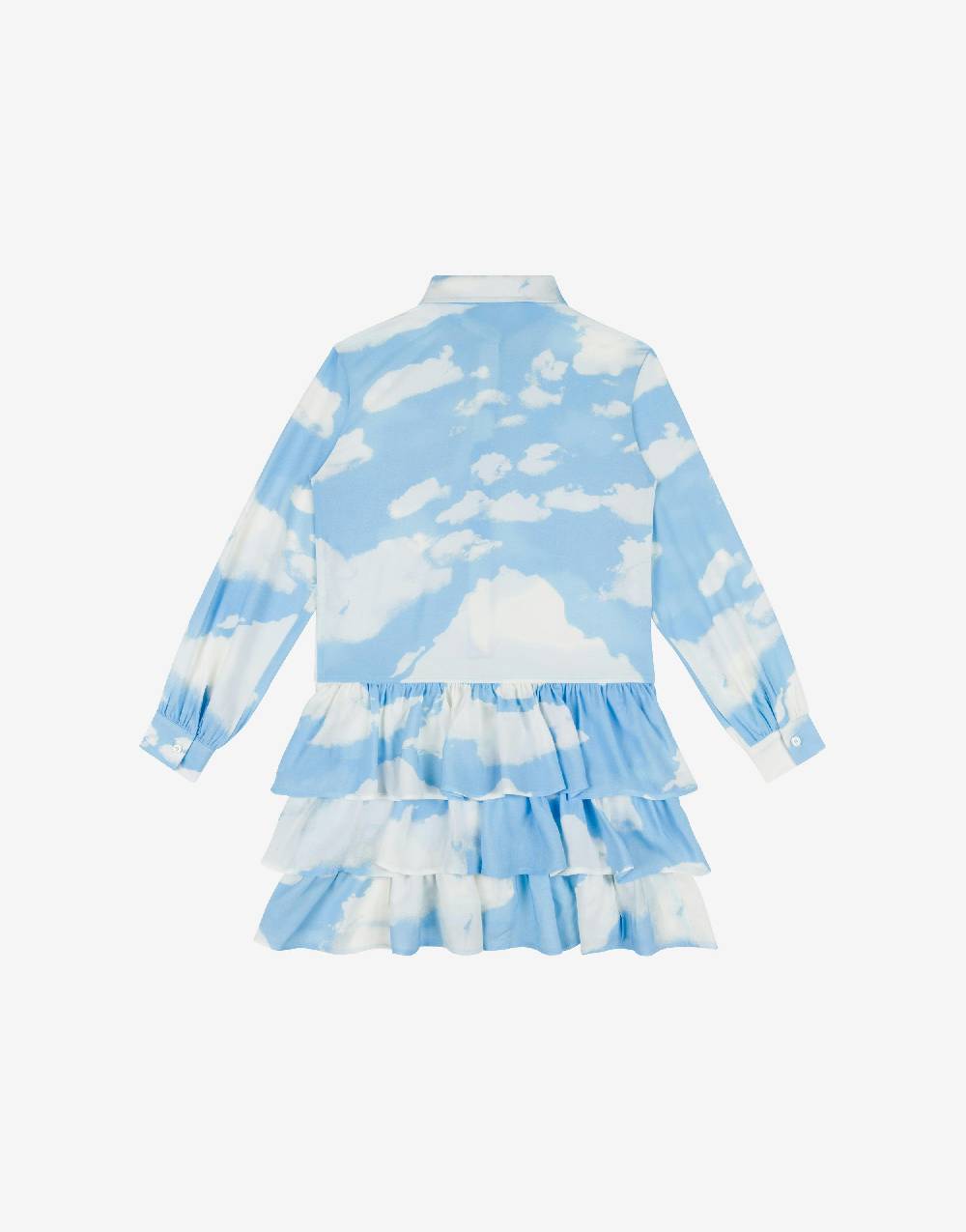 Love Moschino Abito in crêpe Allover Clouds In Vendita