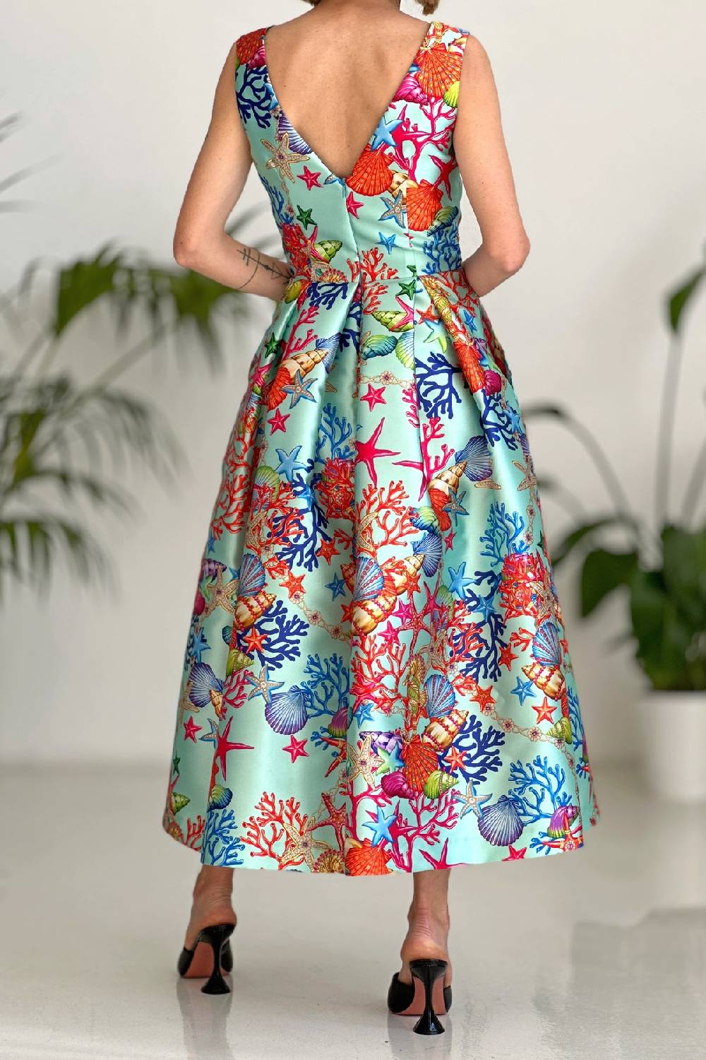 Lunatica Milano Abito Reef Azur V Neck Back Novità