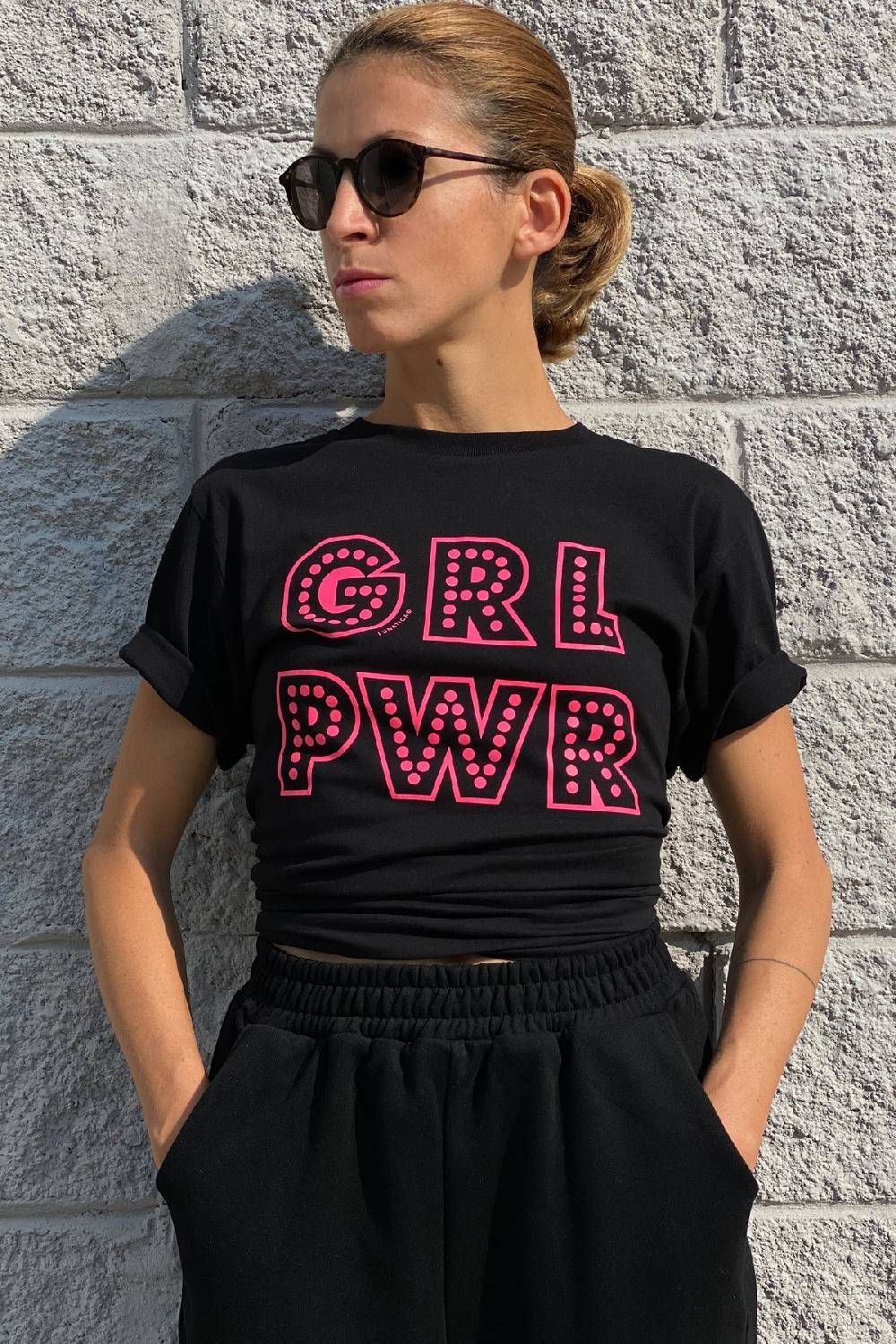 Lunatica Milano TShirt Nera - GRLPWR Vendite Flash