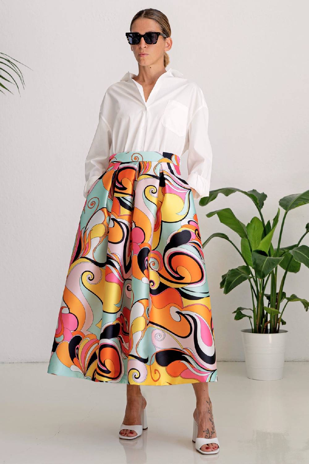 Lunatica Milano Gonna Groovy 009 Yellow Orange Pezzi Unici