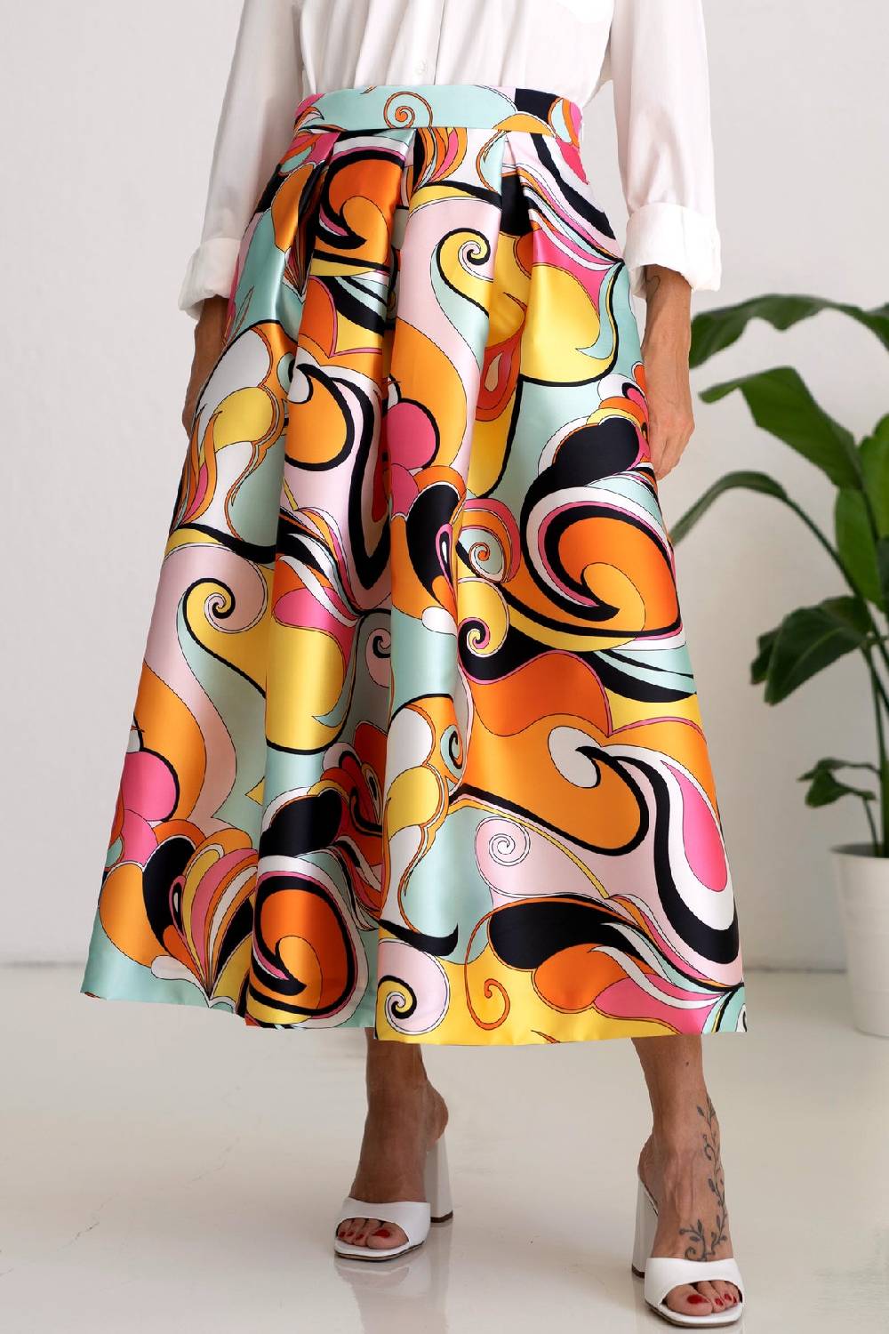 Lunatica Milano Gonna Groovy 009 Yellow Orange Pezzi Unici