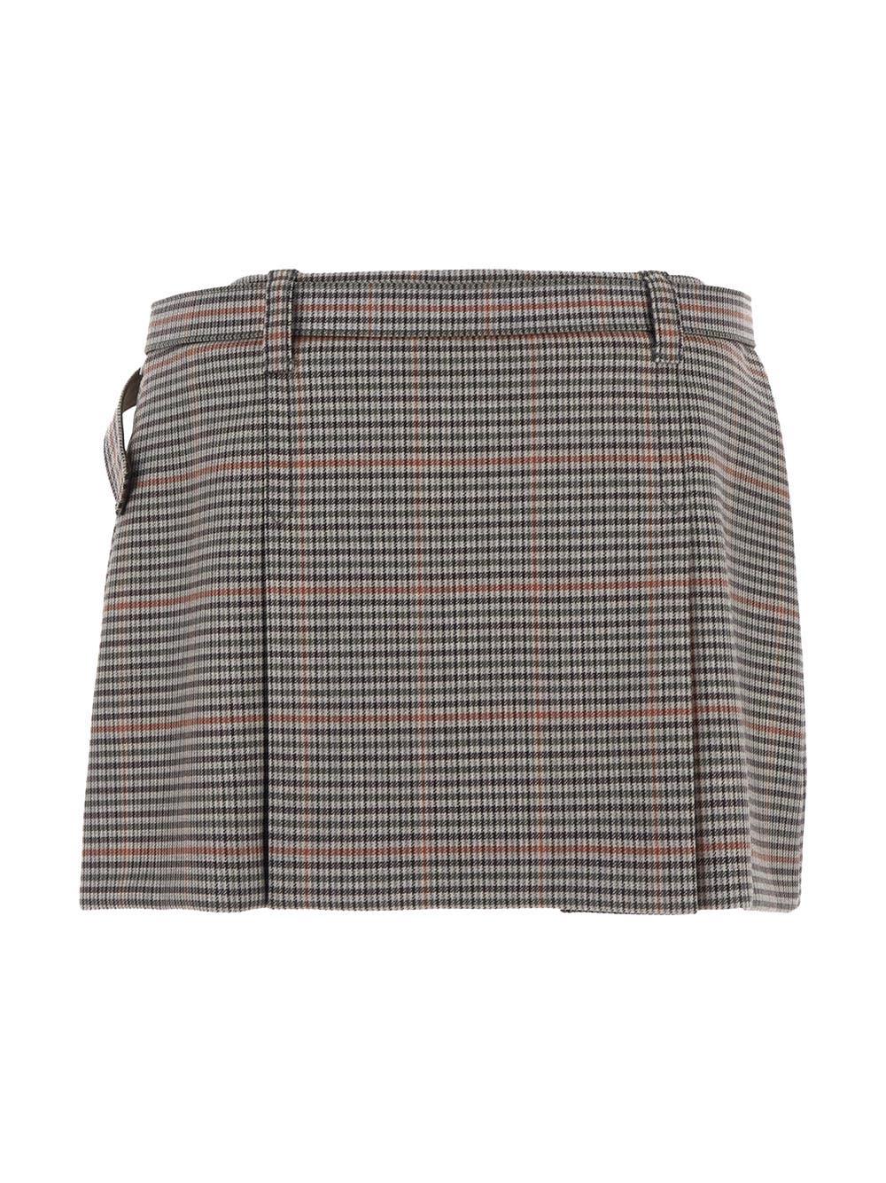 Oluxury Miu Miu Mini Skirt In Linea