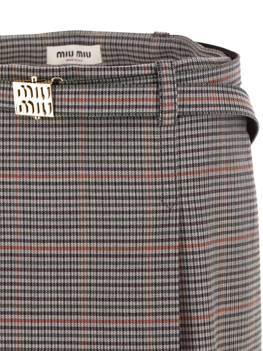 Oluxury Miu Miu Mini Skirt In Linea