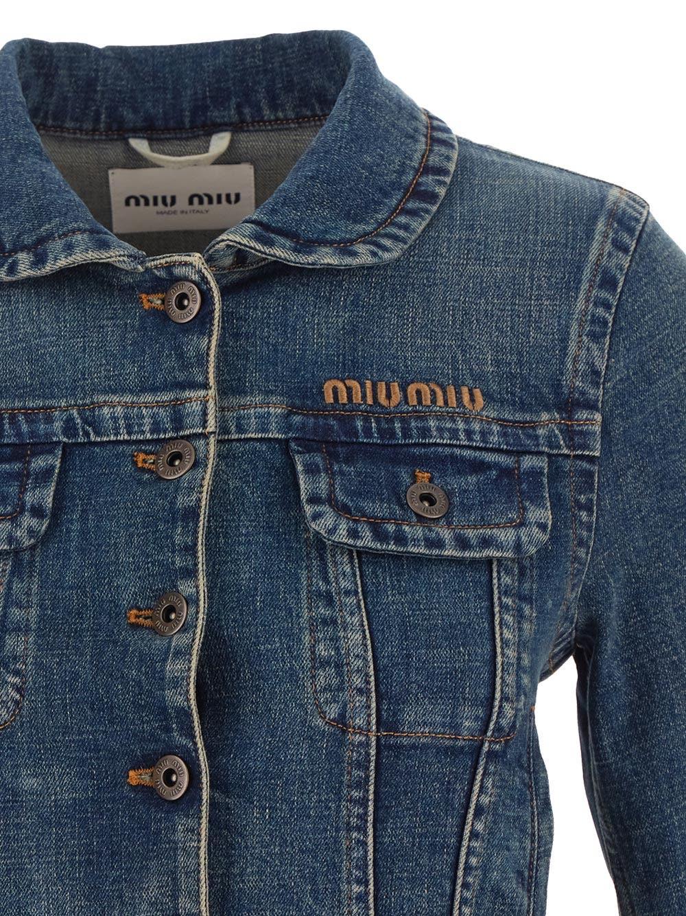 Oluxury Miu Miu Denim jacket Vendita