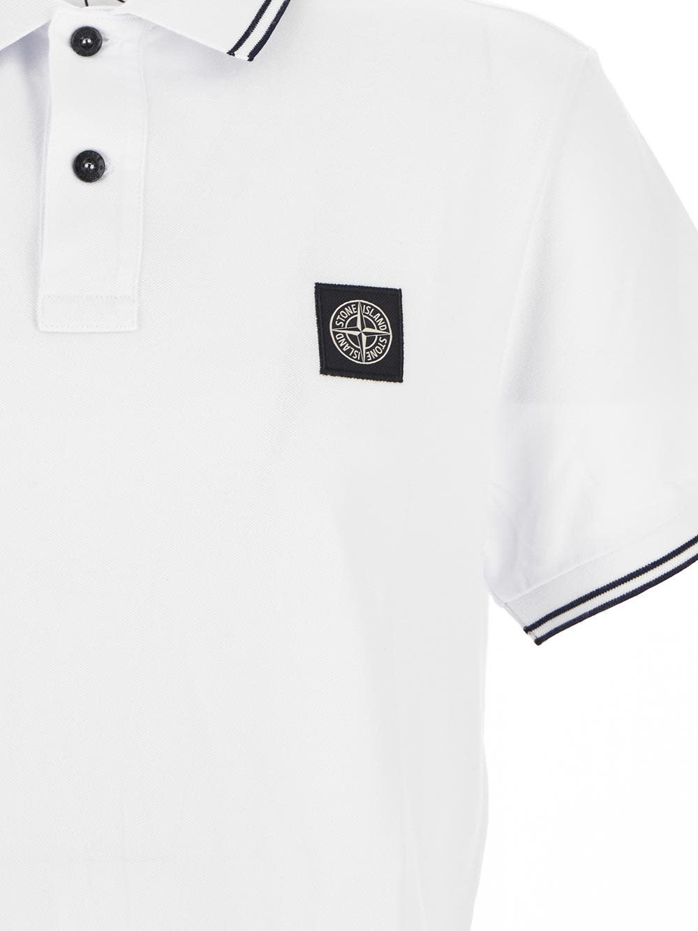 Oluxury Stone Island Logoed Polo Offerta