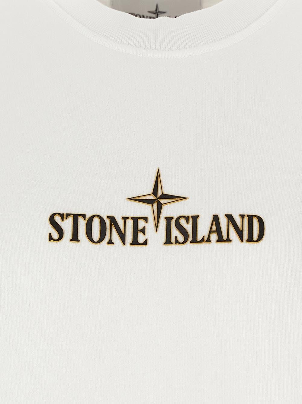Oluxury Stone Island Logo Sweatshirt Vendita