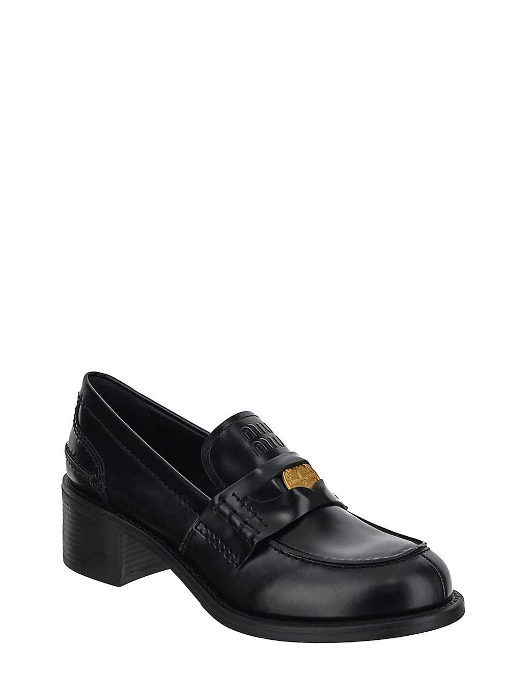 Oluxury Miu Miu Logo Loafer Italy