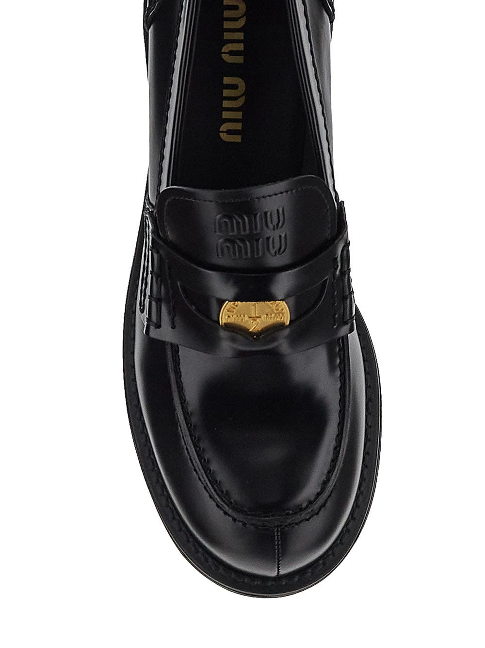 Oluxury Miu Miu Logo Loafer Italy