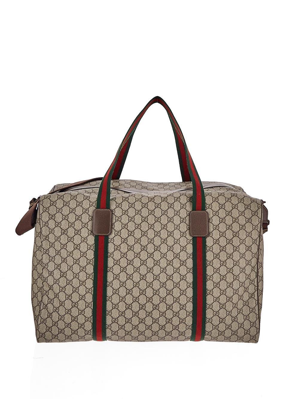 Oluxury Gucci Web Detail Maxi Travel Bag Offerte