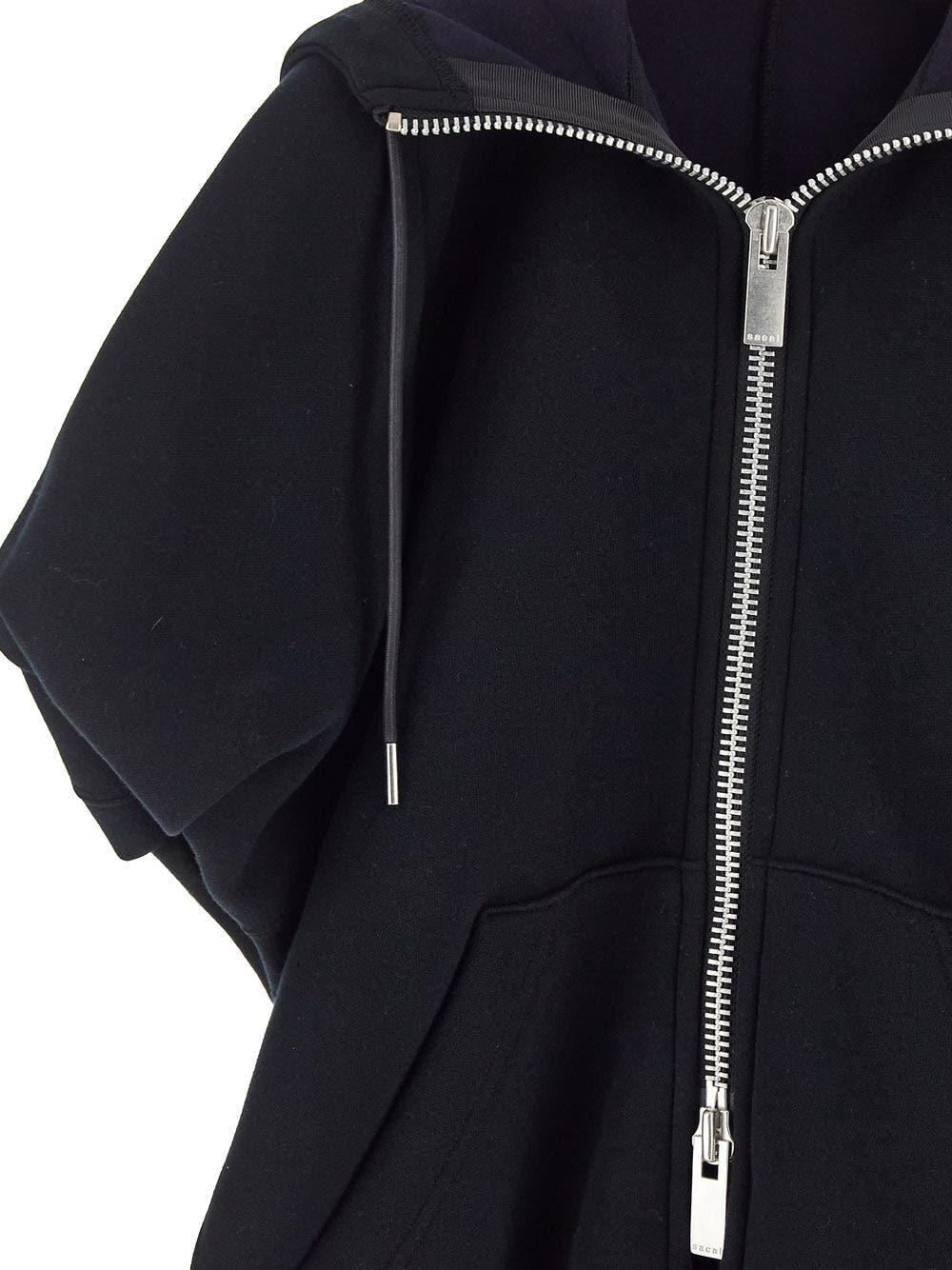 Oluxury Sacai Short Sleeve Hoodie In Linea