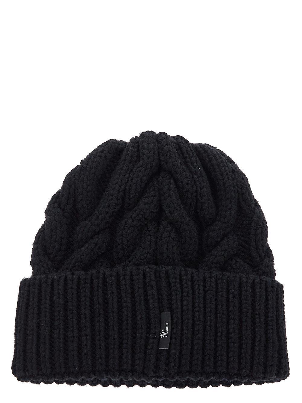 Oluxury Moncler Grenoble Logo beanie Vendita Calda