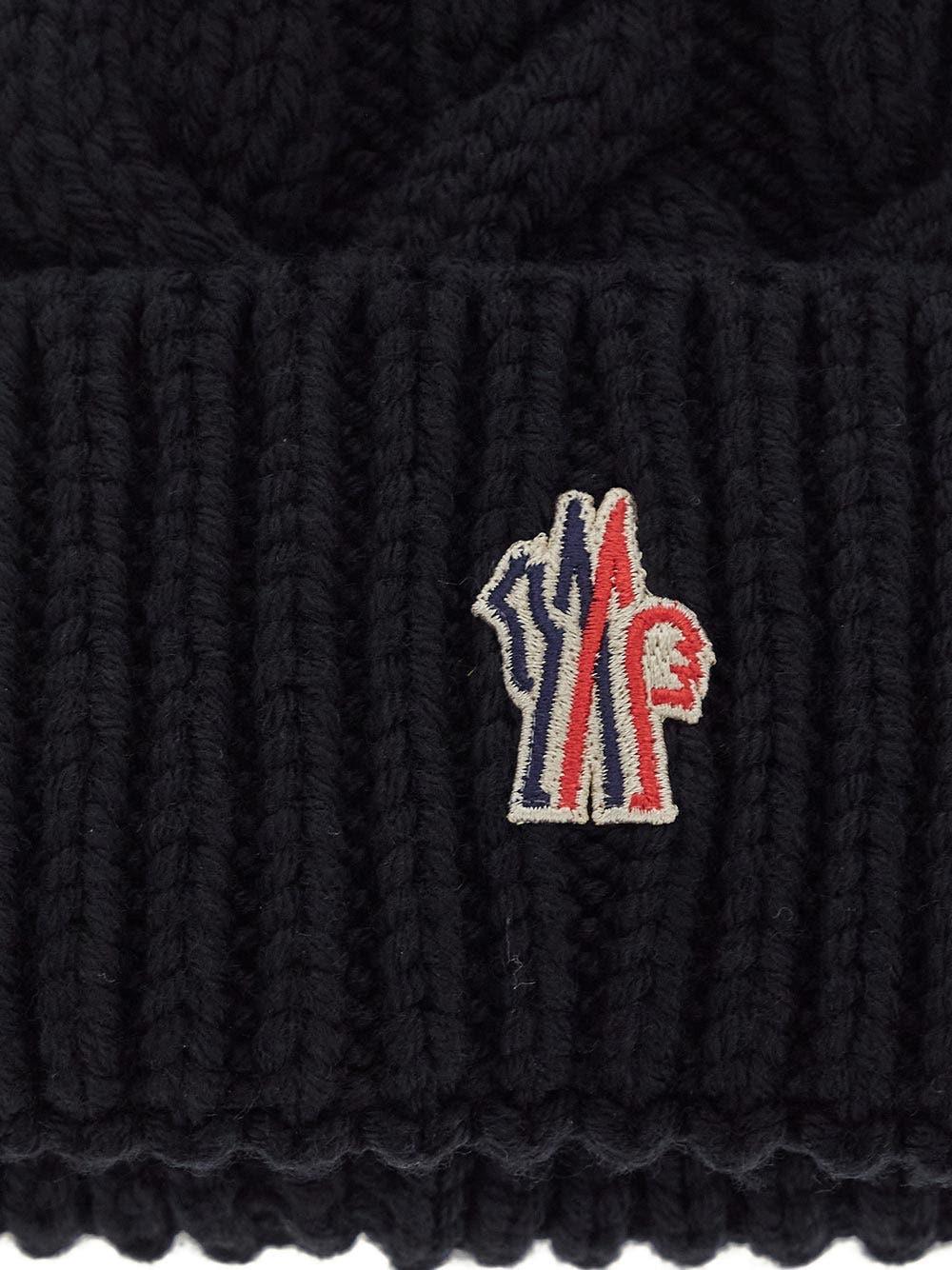 Oluxury Moncler Grenoble Logo beanie Vendita Calda