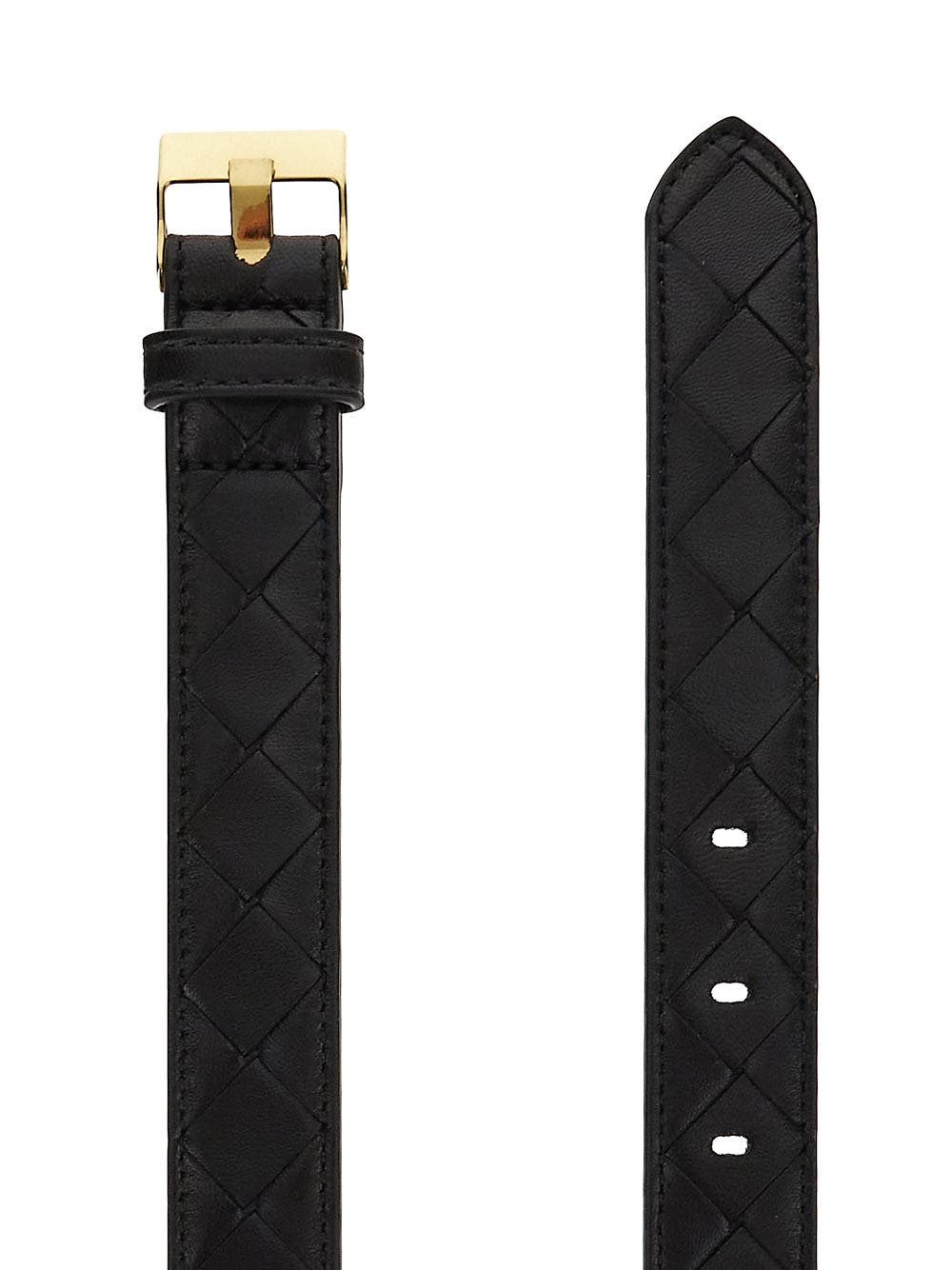 Oluxury Bottega Veneta Wantch Intrecciato Belt Vendita Economica