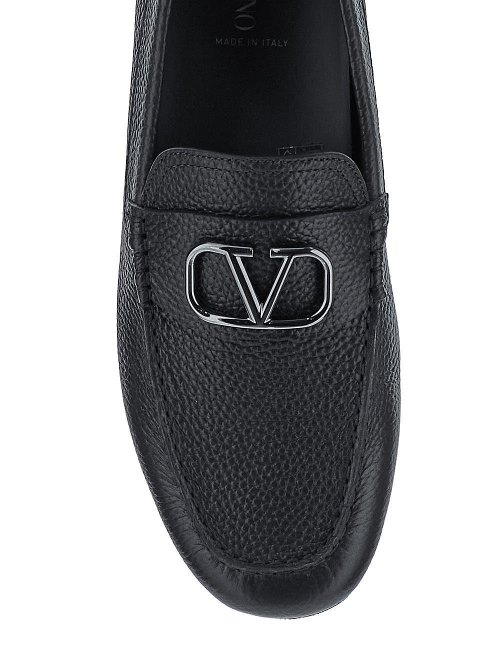Oluxury Valentino Garavani V-Logo Signature Driving Shoes Consegna Veloce