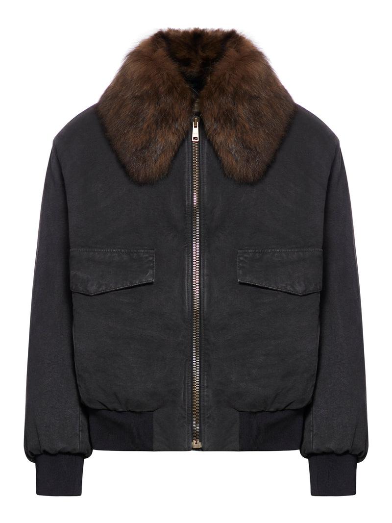 Suitnegozi Blouson in cotone con collo in montone