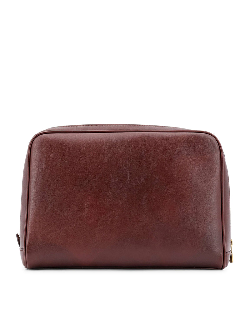 Suitnegozi Beauty case in pelle con logo frontale Soddisfazione Garantita