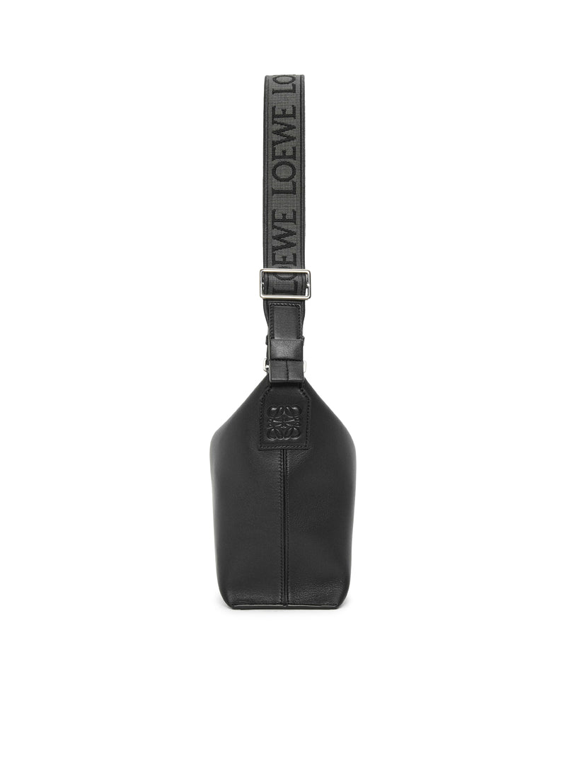 Suitnegozi Borsa Cubi Crossbody piccola in pelle di vitello liscia e jacquard In Vendita