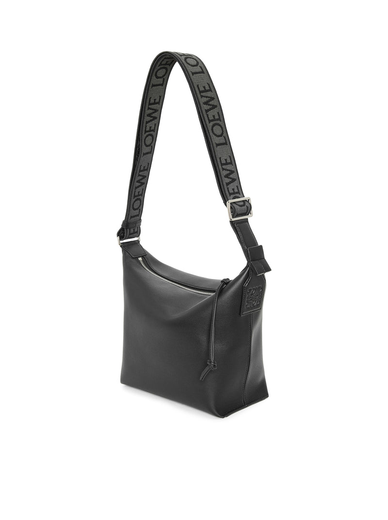 Suitnegozi Borsa Cubi Crossbody piccola in pelle di vitello liscia e jacquard In Vendita