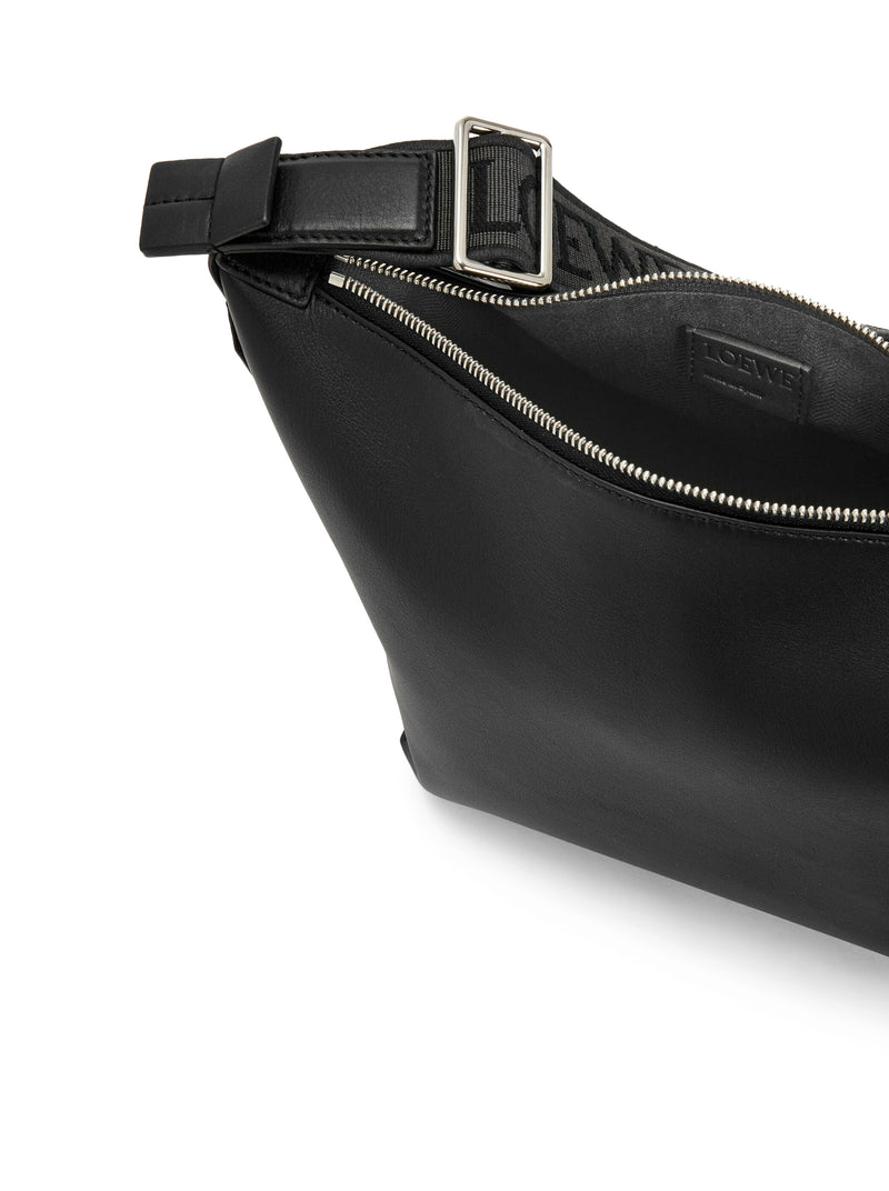 Suitnegozi Borsa Cubi Crossbody piccola in pelle di vitello liscia e jacquard In Vendita